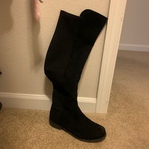 Black knee high boots